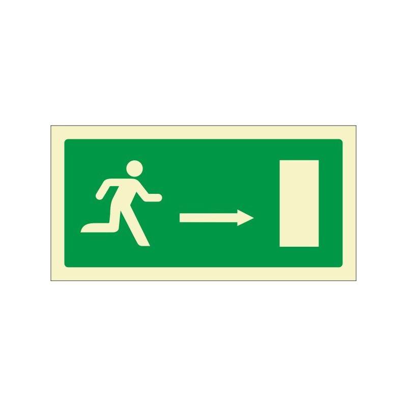EMERGENCY EXIT RIGHT sign (A - 23035) - CLASE 