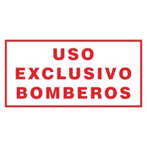 Etiqueta Adhesiva con Fondo Transparente "uso Exclusivo Bomberos" - ETIUSO Easi