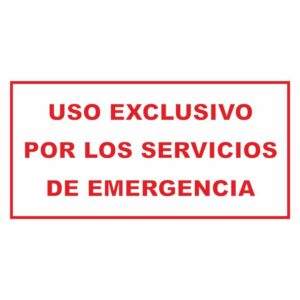 Etiqueta Adhesiva con Fondo Transparente "uso Exclusivo para los Sevicios de Emergencia" - ETISEV Easi - Imagen 1