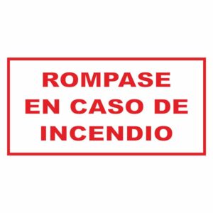Etiqueta Adhesiva "Rompase en caso de Incendio" - ETIROM Easi - Imagen 1