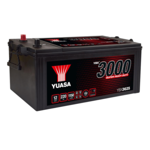 YBX3625 Yuasa (12V 220A) - 1150A Super Heavy Duty SMF Commercial Vehicle Battery