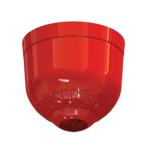 Piloto Convencional Estroboscópico para Interior en Techo 24Vcc. IP21. Rojo con Lente roja - FAC350 Aritech™ - Imagen 1